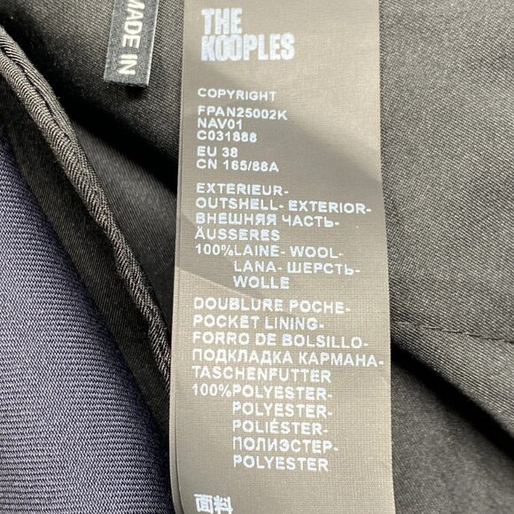 The Kooples Women’s Straight-Fit Wool Suit Pants – Navy Blue – Size 6 - Picture 5 of 9